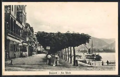 AK Boppard, Am Rhein mit Geschäft
