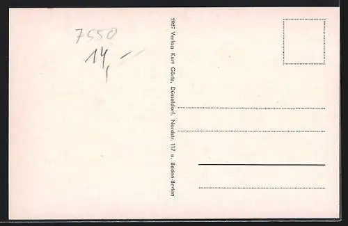 AK Wintersdorf / Rastatt, Rheinbrücke, Strasse und Schulhaus