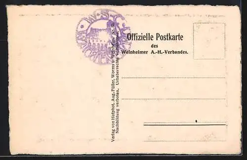 Künstler-AK Wachenburg, Burgansicht