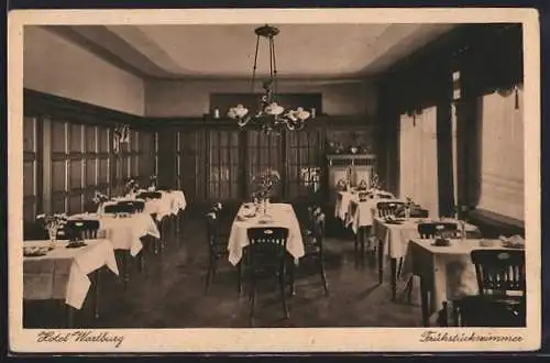 AK Berlin-Kreuzberg, Hotel Wartburg, Frühstückszimmer, Anhaltstrasse 13