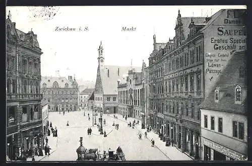 AK Zwickau, Marktplatz
