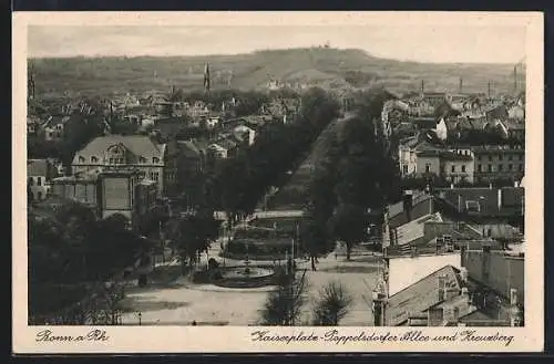 AK Bonn am Rhein, Kaiserplatz-Poppelsdorfer Allee und Kreuzberg