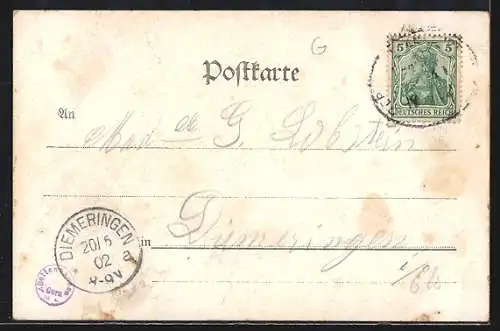 AK Kyffhäuser, Denkmal aus der Vogelschau