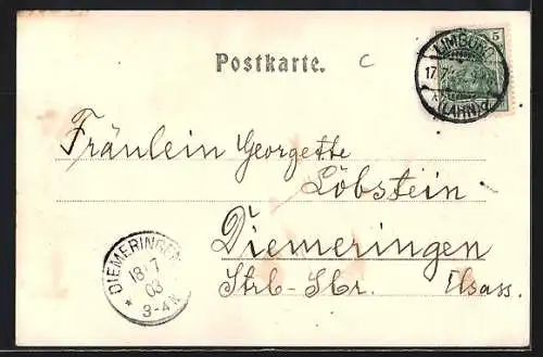 AK Limburg / Lahn, Teilansicht mit der Lahn und Brücke