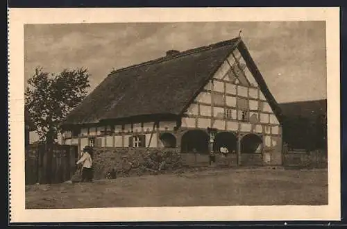 AK Leissow b. Göritz, Blick auf ein Laubenhaus