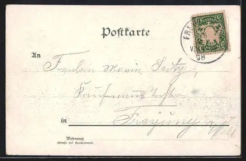 Lithographie Mitglieder des Männer-Turn-Verein e. V. und die Germania