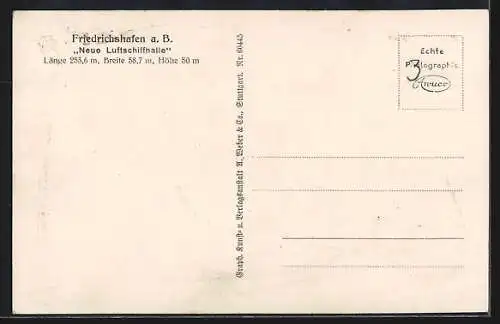 AK Friedrichshafen, Graf Zeppelin LZ 127, über den Luftschiffhallen