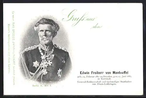 AK General-Feldmarschall Edwin Freiherr von Manteuffel