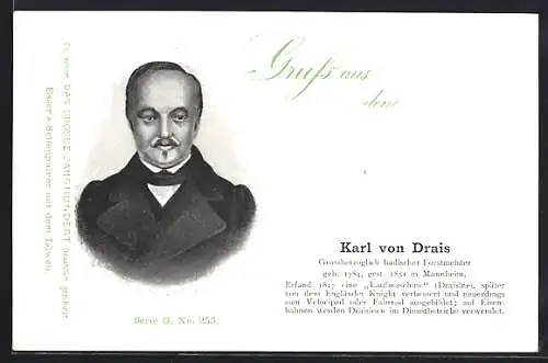 AK Karl von Drais, Erfinder der Draisine