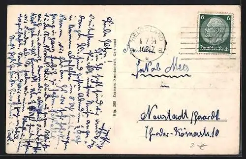 AK Helgoland, Ausbootung, Blick auf Küste mit Häuser