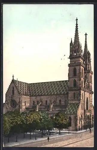 AK Basel, Blick auf den Münster