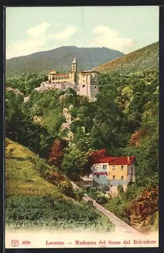 AK Locarno, Madonna del Saso dal Belvedere
