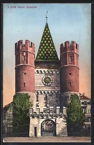 AK Basel, Blick auf das Spalentor