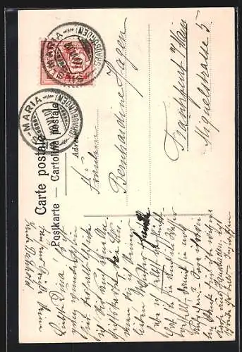 AK Silvaplana, Piz Julier von der Poststrasse gesehen