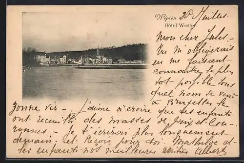 AK Wépion, Vue générale et Hôtel Wester