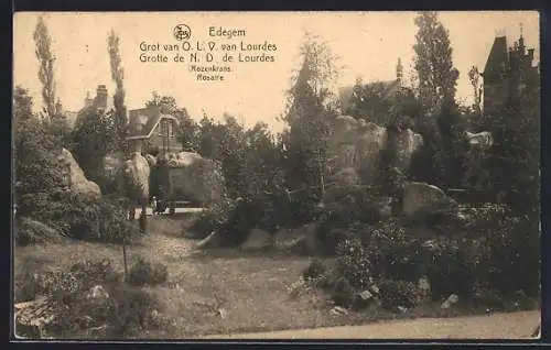 AK Edegem, Grotte de N. D. de Lourdes, Rosaire