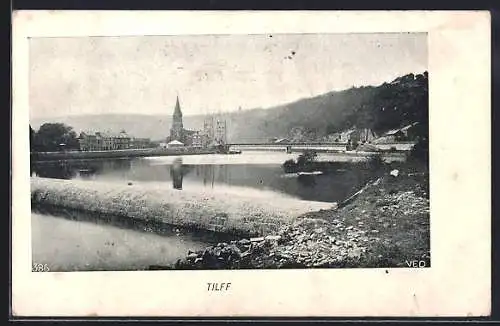 AK Tilff, Ortsansicht vom Wehr aus