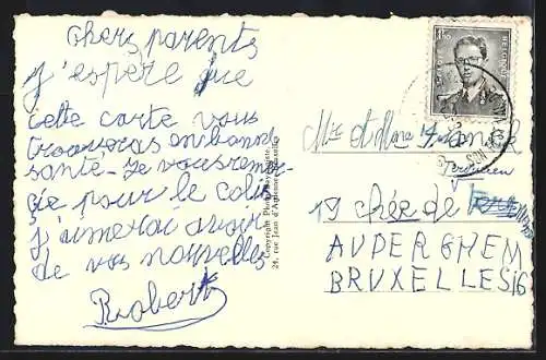 AK Stavelot, Vue prise de la route du vieux Château