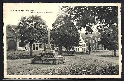 AK Sart-lez-Spa, Un coin de la Place du Marché