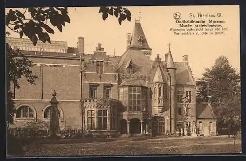 AK St. Nicolaas-Waas, Musée archéologique, Vue générale du côté du jardin