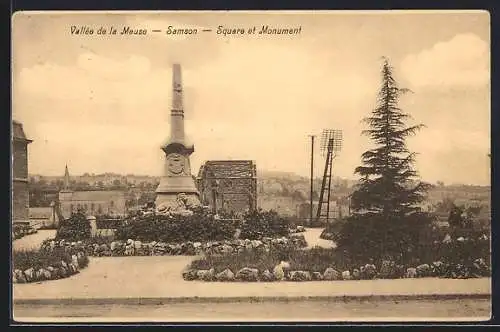 AK Samson, Vallée de la Meuse, Square et Monument
