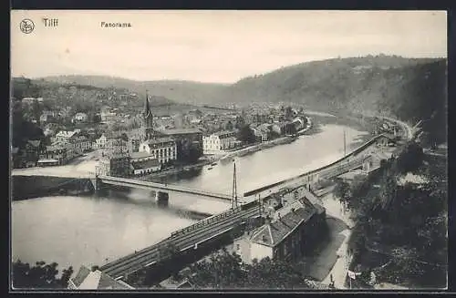 AK Tilff, Panorama mit Brücke