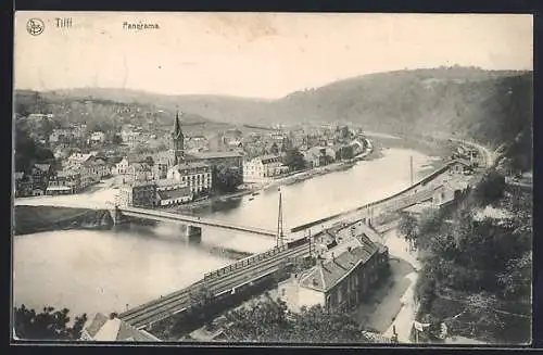 AK Tilff, Panorama mit Brücke