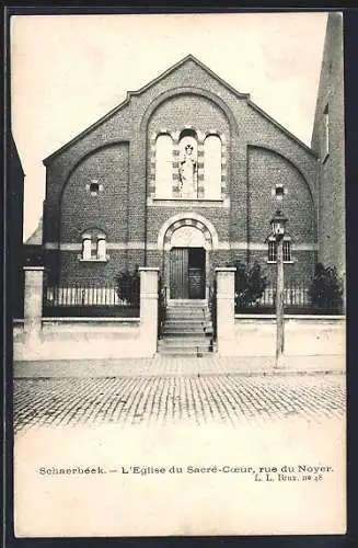 AK Schaerbeek, L`Eglise du Sacré-Coeur, Rue du Noyer