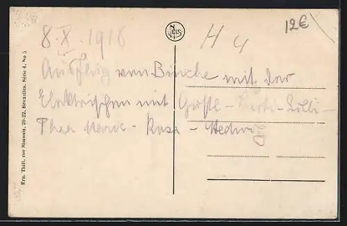 AK La Louvière, Rue du Commerce, Café Guillaume