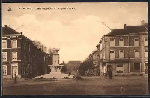 AK La Louvière, Place Maugretout et Boulevard Mairaux