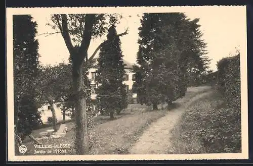 AK Villers-s-Lesse, Hotel Beau Séjour, Le Jardin