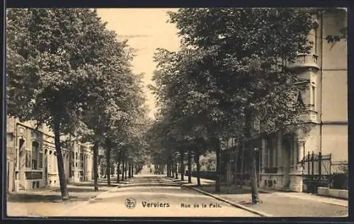 AK Verviers, Rue de la Paix, Strassenpartie