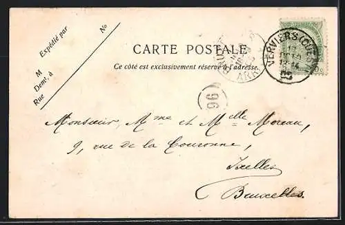 AK Verviers, Panorama mit Strassenpartien