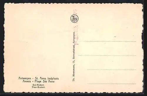 AK Anvers, Plage Ste Anne, Vieux-Brabant