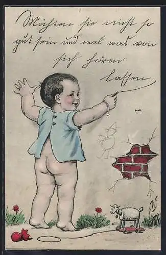 AK Dreikäsehoch animiert Schreibfaule zur Antwort