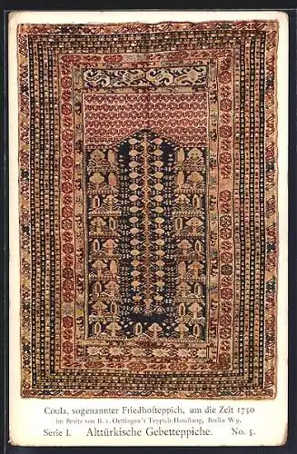 AK Coula, sogenannter Friedhofteppich, Alttürkische Gebetteppiche