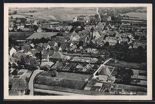AK Bork i. Westf., Luftbild der Ortschaft