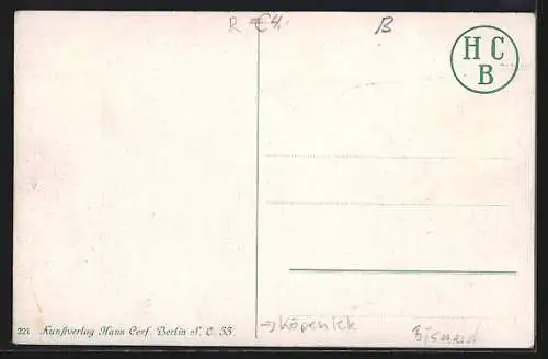AK Berlin-Köpenick, Bismarck-Warte auf den Müggelbergen