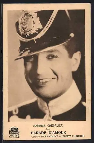 AK Schauspieler Maurice Chevalier in dem Film Parade d`Amour