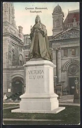 AK Southport, Queens Monument