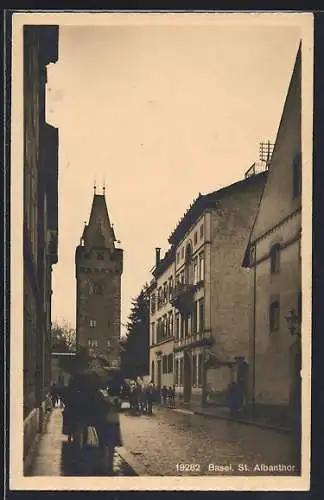 AK Basel, Strassenpartie am St. Albanthor