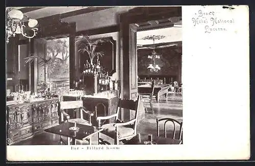AK Lucerne, Grand Hotel National, Bar-Billard Room