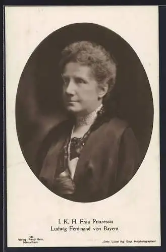 AK Frau Prinzessin Ludwig Ferdinand von Bayern