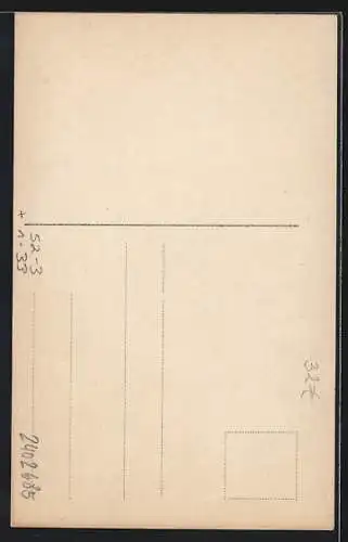 AK Musiker Fr. Liszt, Seitenportrait mit Frauenkörpern, Metamorphose