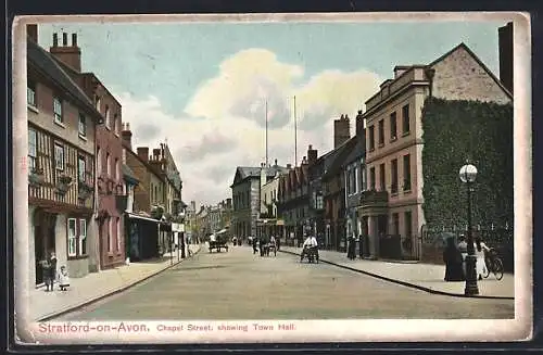 AK Stratford-on-Avon, Chapel Street, showing Town Hall