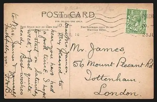 Künstler-AK Colchester, The Cups Hotel, Proprietor: Edward J. Hart