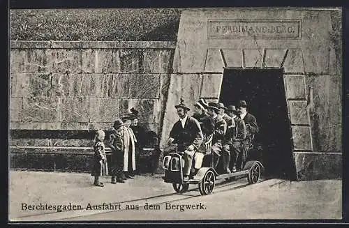 AK Berchtesgaden, Ausfahrt aus dem Bergwerk Ferdinand Berg