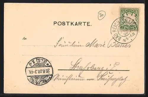 AK Bad Reichenhall, Teilansicht mit Bergen