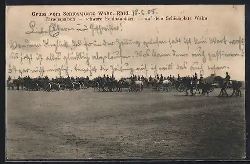 AK Köln-Wahn, Parademarsch auf Schiessplatz