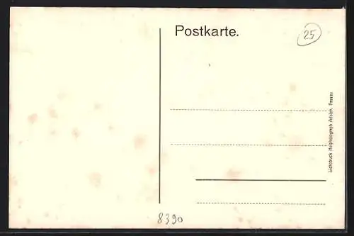 AK Passau, Abfahrt des Salon-Dampfers nach Linz-Wien